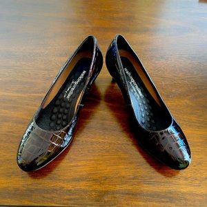 Brown patent “Joy” pumps; size 9.5, new in box; Brand is Walking Cradles
